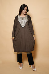 Brown Colour Kashmiri Pheran CraftKashmir