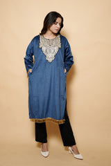 Blue Colour Kashmiri Pheran CraftKashmir