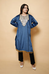 Blue Colour Kashmiri Pheran CraftKashmir