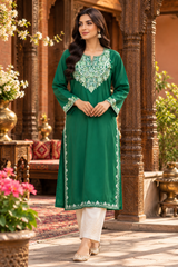 Green colour kurti CraftKashmir
