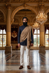 Brown colour Mens Solid woven Shawl CraftKashmir