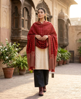 Maroon Kashmiri Wool Shawl | 100x200cm CraftKashmir
