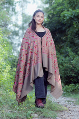 Beige colour shawl - CraftKashmir