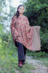 Beige colour shawl - CraftKashmir