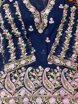 CraftKashmir's short length with hem design kurti CraftKashmir