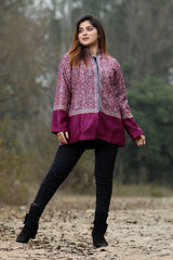 Kashmiri Purple Jacket - CraftKashmir