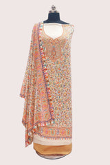 Pastel Yellow colour salwar kameez With Stole