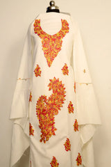 White kashmiri suits - CraftKashmir