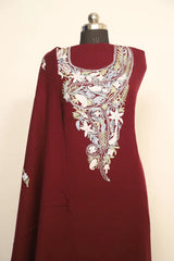 maroon kashmiri suits - CraftKashmir