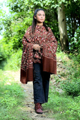 Brown colour shawl - CraftKashmir