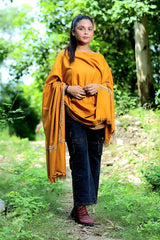 Yellow colour shawl - CraftKashmir