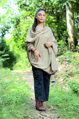 Beige colour shawl - CraftKashmir