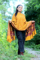 Mustard colour shawl - CraftKashmir