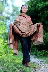 Brown colour shawl - CraftKashmir