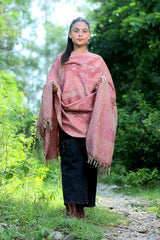 Pink colour shawl - CraftKashmir
