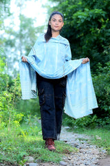 Blue colour shawl - CraftKashmir