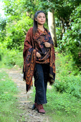 Blue colour shawl - CraftKashmir