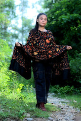 Black colour shawl - CraftKashmir