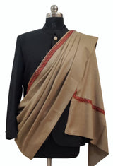 Brown colour Shawl With Embroidery