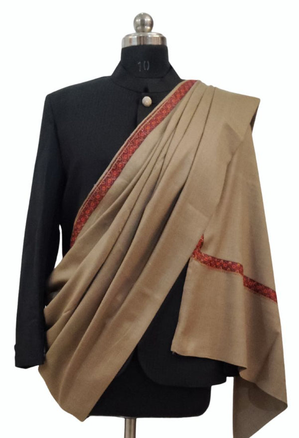 Brown colour Shawl With Embroidery