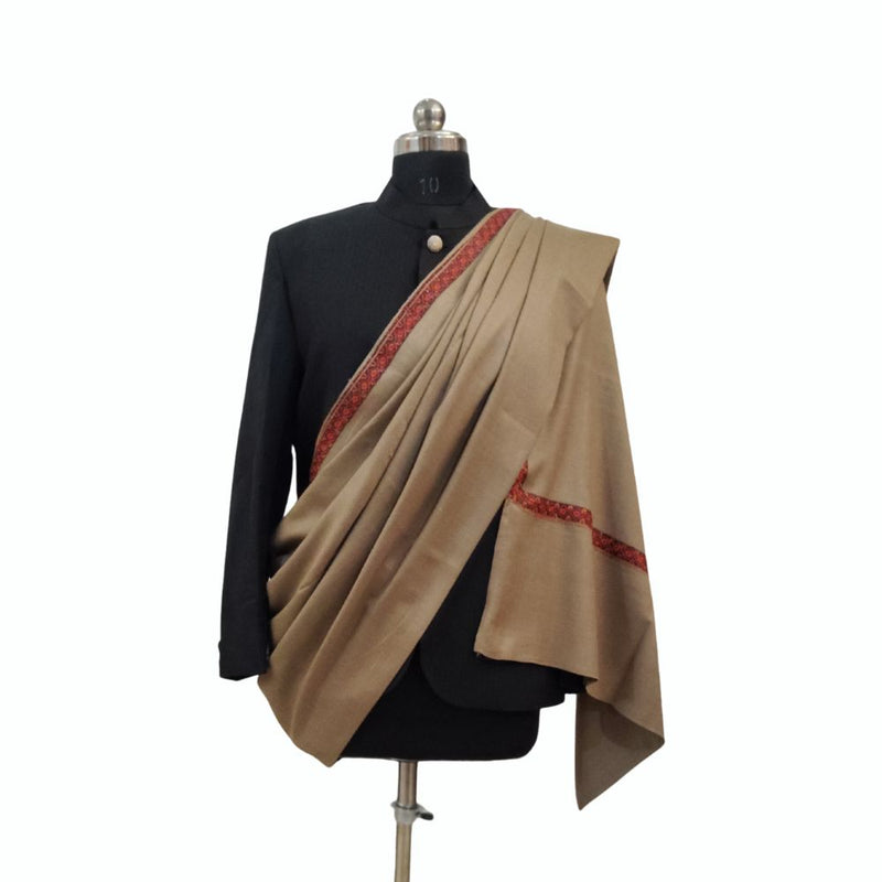 Brown colour Shawl With Embroidery