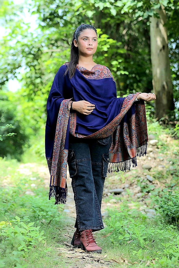 Blue colour shawl