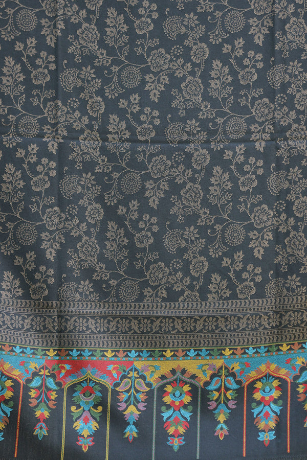 Blue colour shawl - CraftKashmir