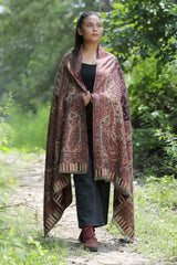Black colour shawl - CraftKashmir