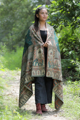Sea Green colour shawl
