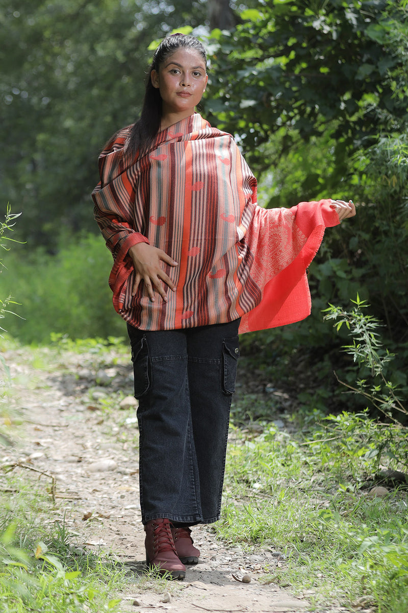 Orange colour shawl