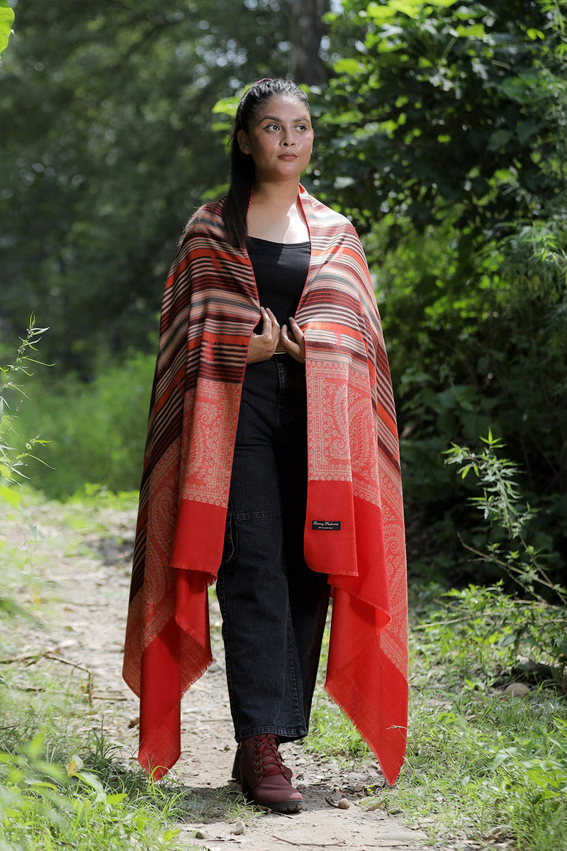 Orange colour shawl