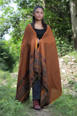 Rust colour shawl - CraftKashmir