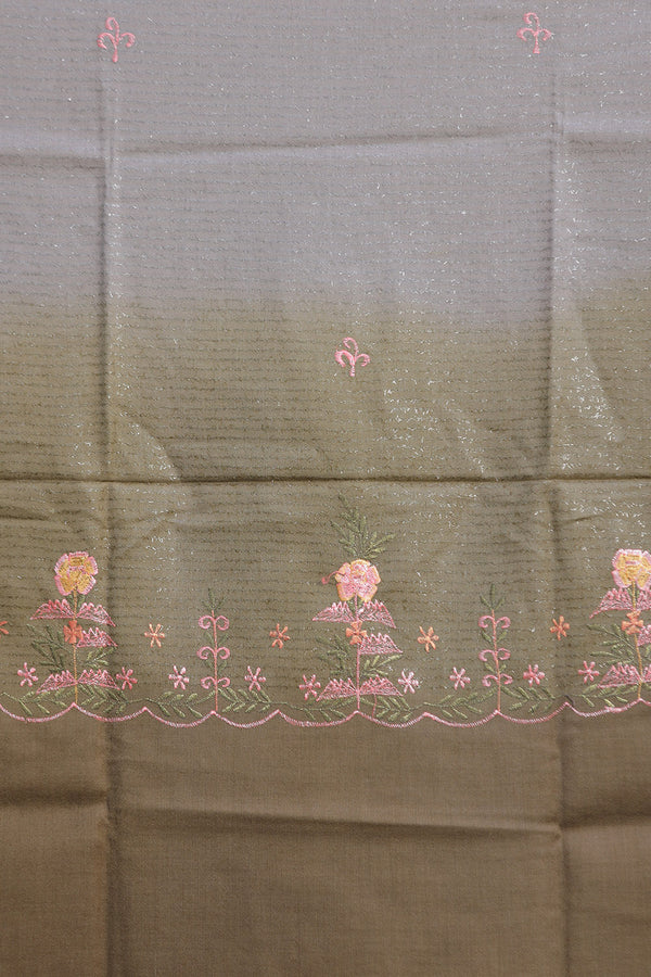 Olive Green colour shawl - CraftKashmir