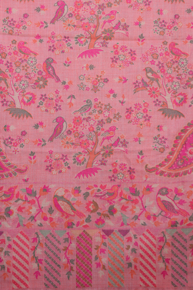 Pink colour shawl - CraftKashmir