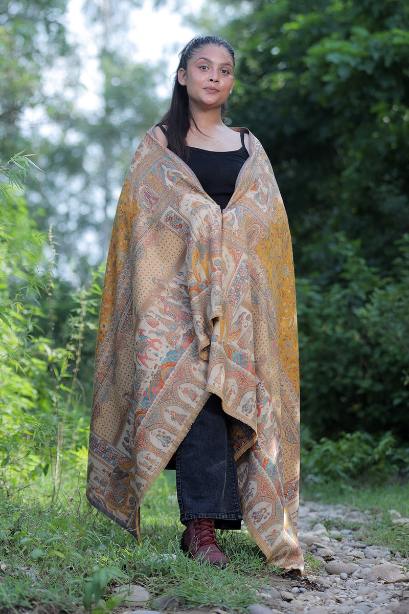 Mustard colour shawl