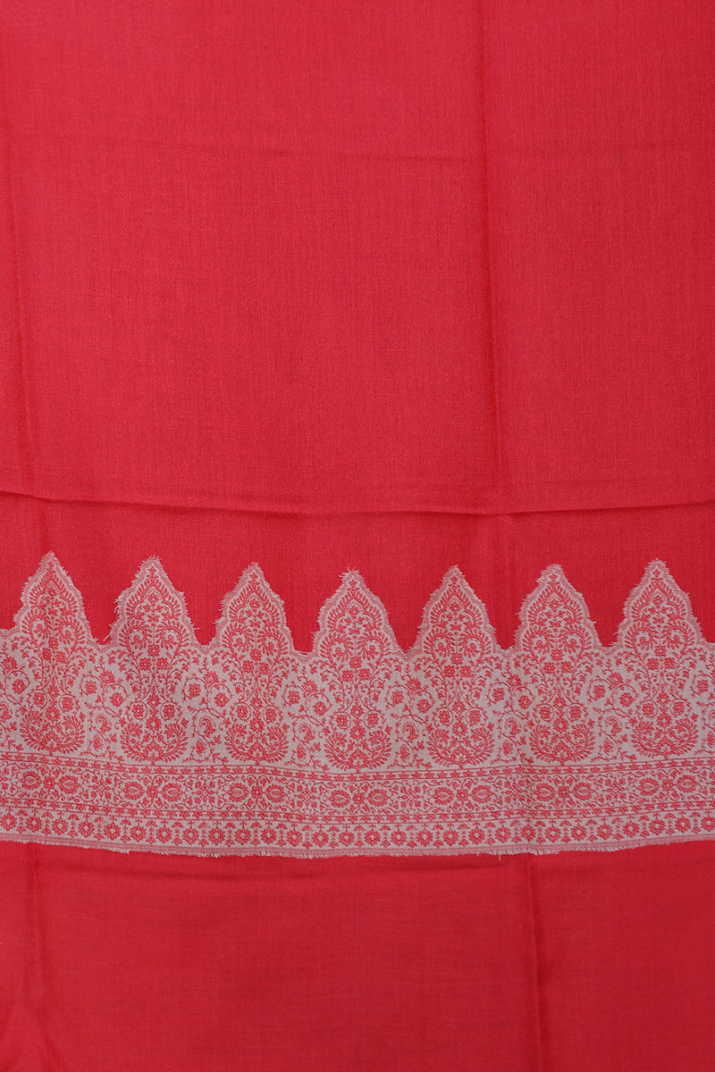 Red colour shawl - CraftKashmir