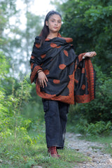 Black colour shawl - CraftKashmir