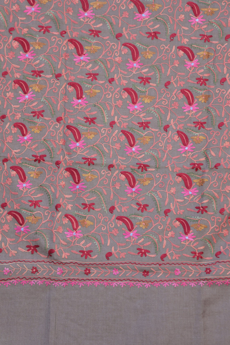 Beige colour shawl - CraftKashmir