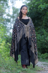 Black colour shawl - CraftKashmir