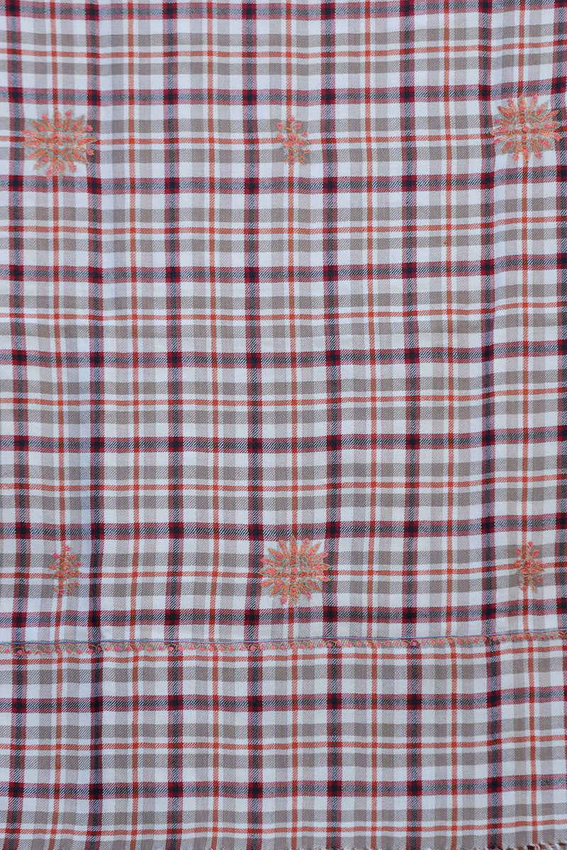 Beige colour shawl - CraftKashmir
