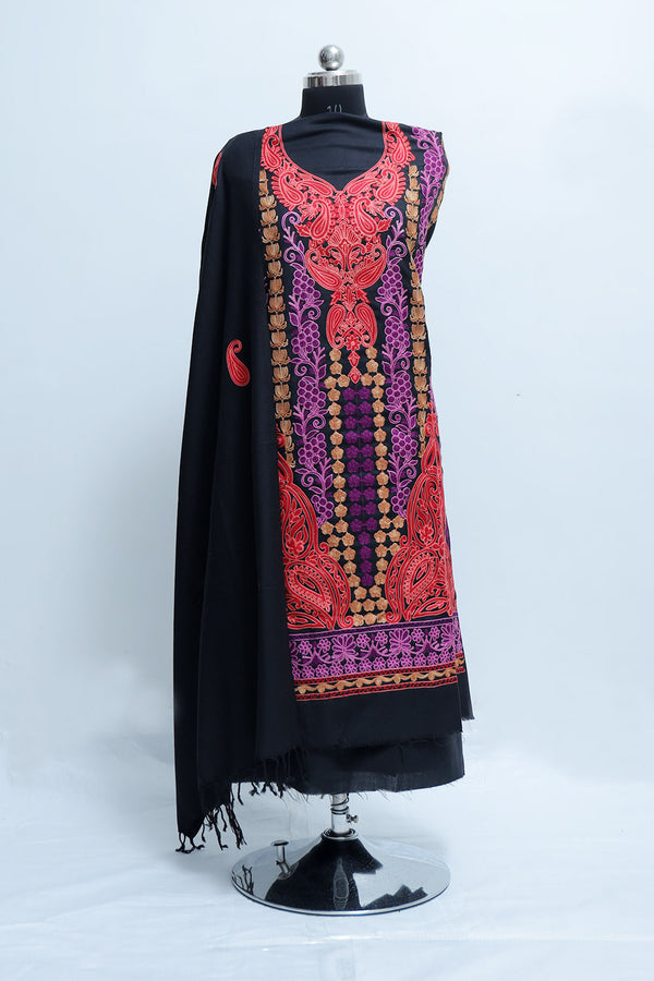 Black colour salwar kameez - CraftKashmir