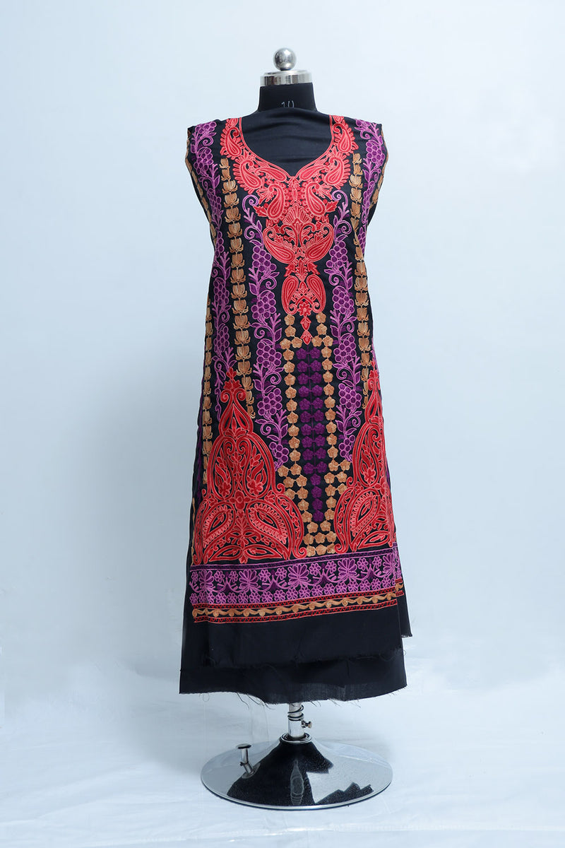 Black colour salwar kameez - CraftKashmir
