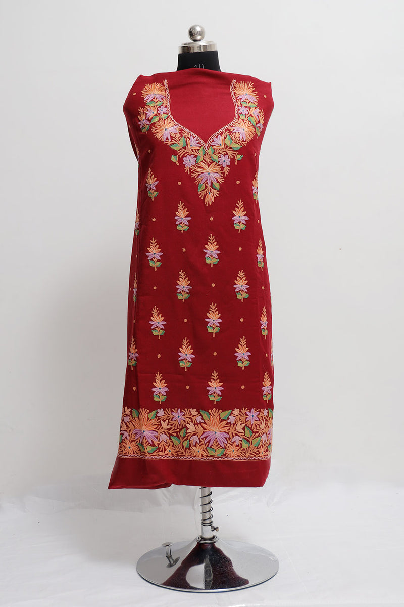 Maroon colour salwar kameez