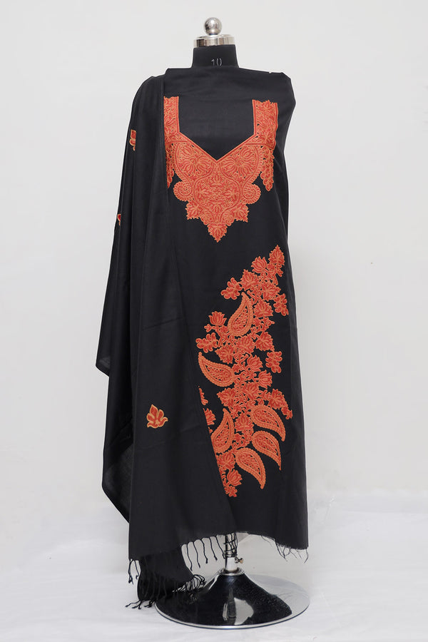 Black colour salwar kameez - CraftKashmir