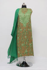 Green colour salwar kameez - CraftKashmir