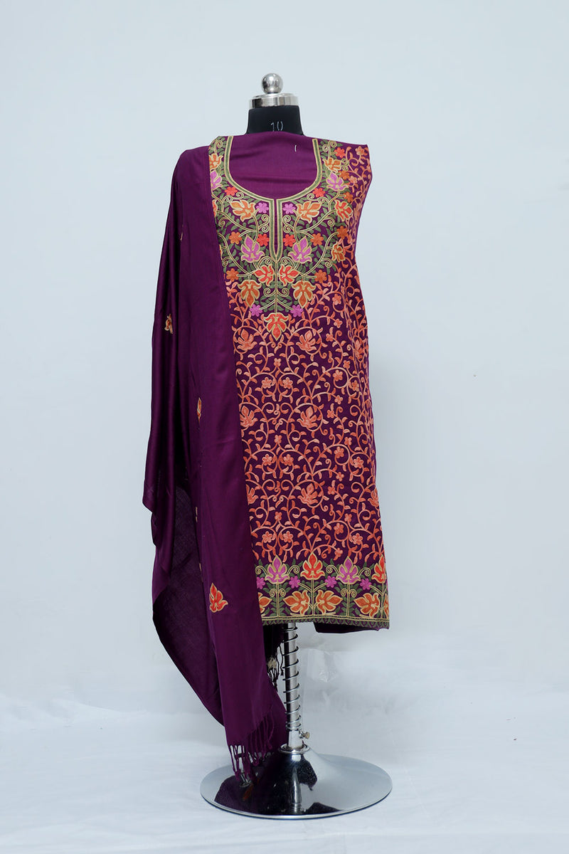 Wine colour salwar kameez