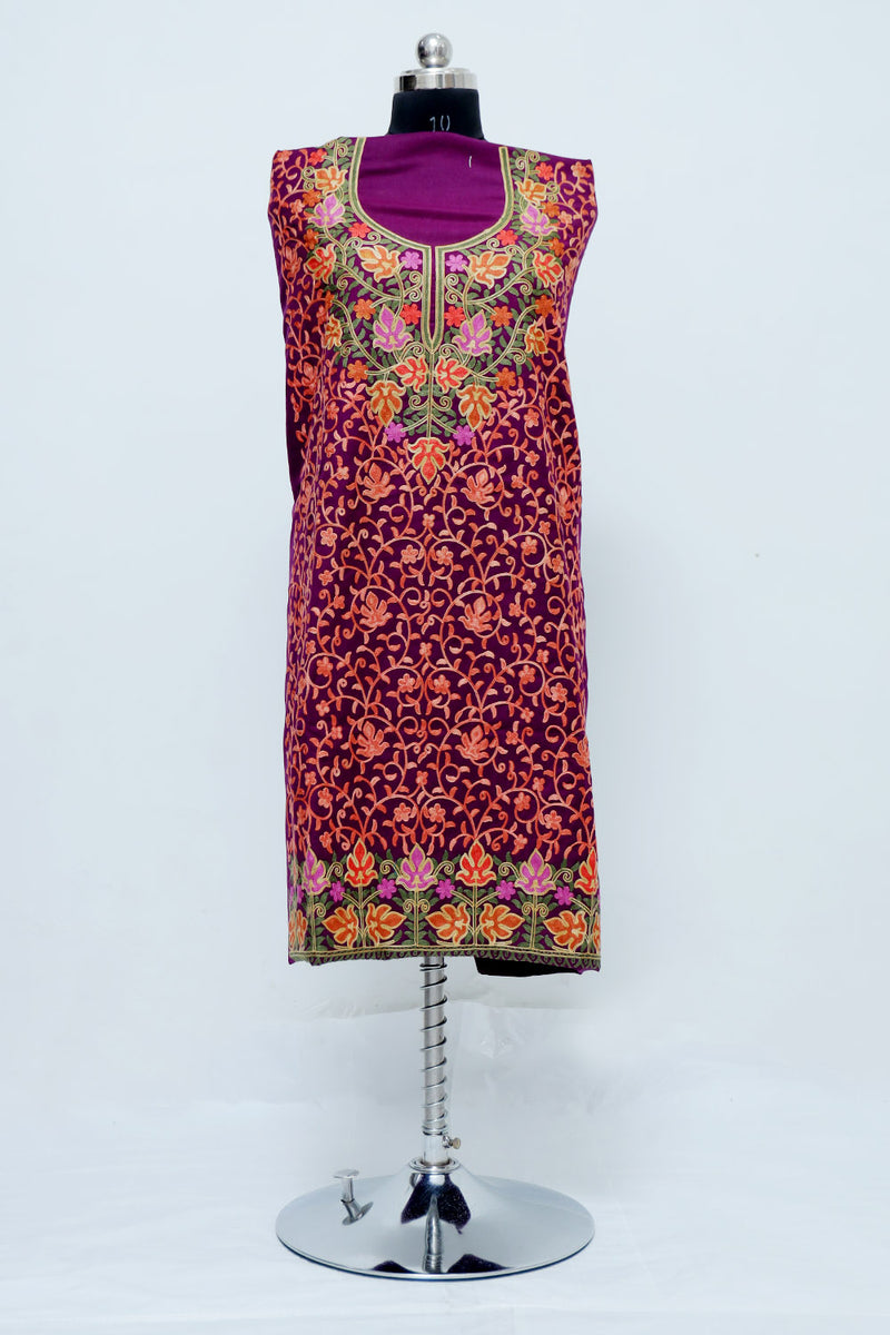 Wine colour salwar kameez