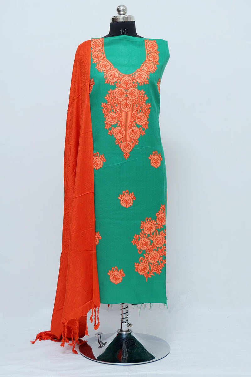 Green colour salwar kameez