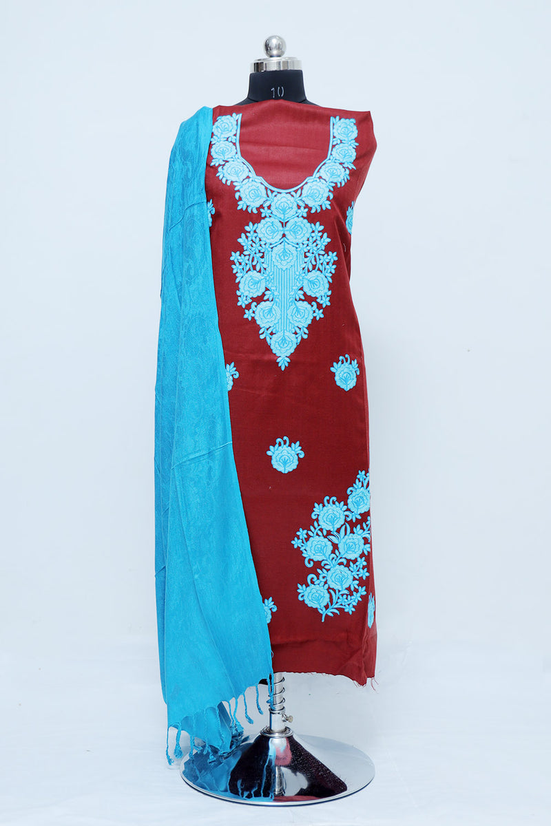 Maroon colour salwar kameez