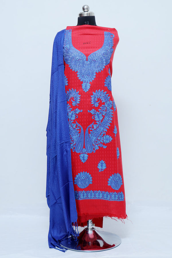 Red colour salwar kameez - CraftKashmir